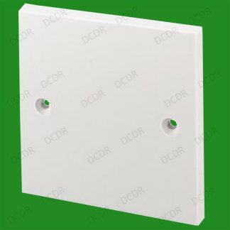 White, 1 Gang, Single Wall Blanking Plate Cover