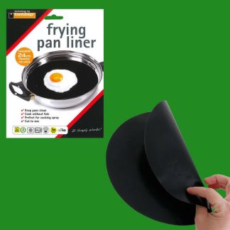 6x 24cm Reusable Non-Stick Black Frying Pan Liner for Healthy Cooking