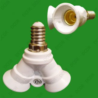 1x E14 to 2x E14 Light Bulb Holder Adaptor Converter Socket Lamp Splitter