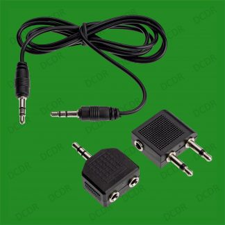 3.5mm Audio Adaptor Set Stereo Audio Jack AUX Cable, PC TV HIFI, Splitter, Plane