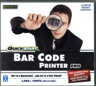 QuickStart Bar Code Printer Pro, Barcode, PC & MAC New