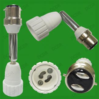 4x 138mm B22 to GU10 90° Joint Adaptor Lamp Light Bulb Holder Directional Socket