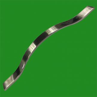 8x Chrome Wave Bow Shape Door Pull Handle Cabinet, Draw, Wardrobe 128mm