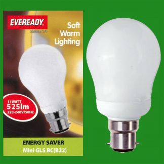 2x 7W Low Energy Saver Mini GLS Pearl Light Bulb 2700K BC B22 Bayonet Lamp