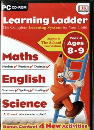 DK Learning Ladder, Maths, English, Science, Year 4, Ages 8-9, PC