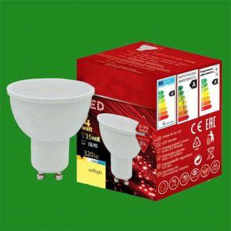 4W (=35W) LED 2700K Warm White GU10 Spotlight Reflector Light Bulb Lamp