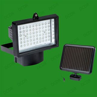60 LED Rechargeable Solar Security Dusk Dawn Light, Outdoor Floodlight Non-Mains