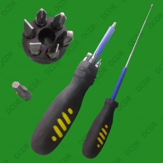 DIY Easy Grip Screwdriver With 7 Assorted Heads Including a Magnetic Pickup Tool