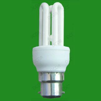 10x 11W Low Energy Power Saving CFL Mini Stick Light Bulbs BC B22 Bayonet Lamps
