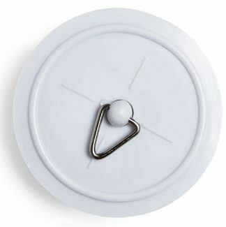 1 1/2" White Bath & Kitchen Sink Outlet Drain Plug Rubber, Kitchen, Basin, 40mm