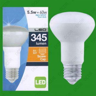 2x 5.5W R63 LED Low Energy Pearl Reflector Spotlight Bulb ES E27 Light Lamp