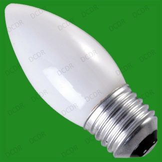 6x 60W OPAL DIMMABLE CANDLE INCANDESCENT ROUGH SERVICE LIGHT BULBS ES E27 SCREW