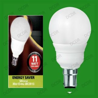 10x 11W Low Energy Power Saving CFL Mini Globe Golf Light Bulbs, SBC, B15 Lamps