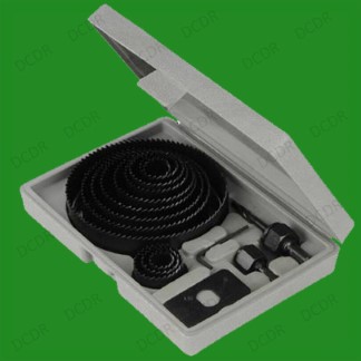 16 Piece Holesaw Cutting Set, 19mm-127mm, Wood, Plastic & Metal Alloys Downlight