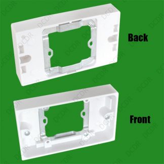 1x 13A 2 Gang Double Wall Socket Converter Adaptor Back Box Only Choice of Front