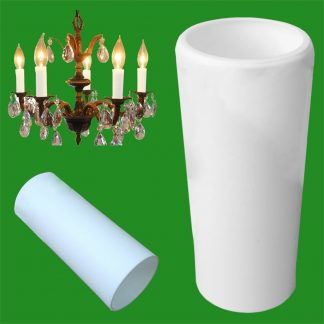 10x White Chandelier Plain Candle Sleeve Light Bulb Tube Covers 85mm x 23mm