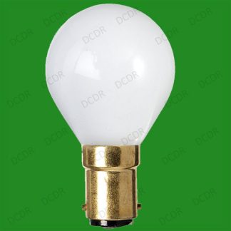 2x 60W Opal Incandescent Dimmable Round Golf Ball Light Bulbs, SBC, B15 Lamps