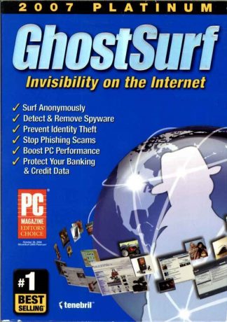 GhostSurf Platinum Online Internet Identity Protector, Anti Spyware, Backup