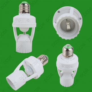 1x ES E27 Light Bulb Lamp PIR Motion Sensor Activated Socket Adaptor Converter