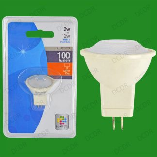 12x 2W LED Ultra Low Energy, Instant On, Pearl MR11 Long Life Light Bulb
