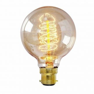 60W Vintage Antique Style G80 Large Globe Filament Spiral Light Bulb BC B22 Lamp