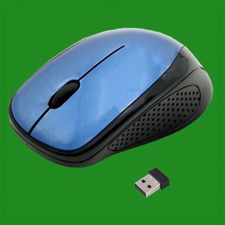 Maplin Wireless Optical Sensor Blue Mouse 3 Button 1200 DPI Batteries Included