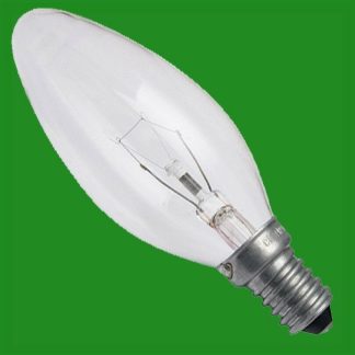 6x 25W CLEAR CANDLE FILAMENT LIGHT BULBS SCREW SES E14