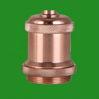 1x Rose Gold Antique Vintage Lamp Socket Holder Base & Ceramic Adaptor ES E27