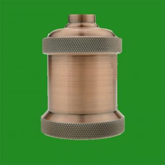 1x Faded Rose Gold Antique Lamp Socket Holder Base & Ceramic Adaptor ES E27