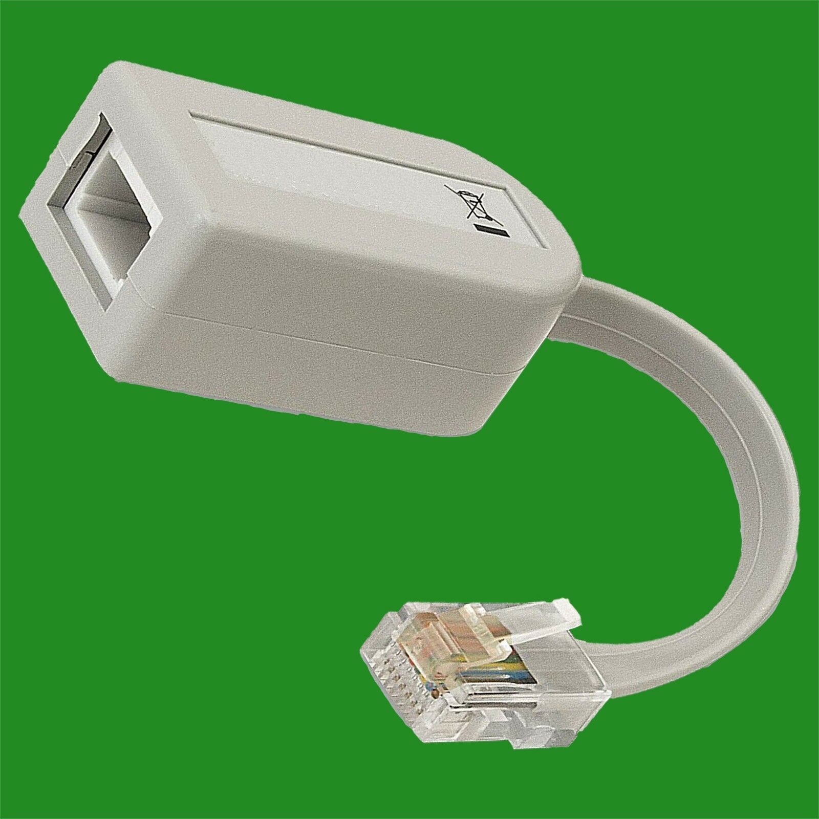 Secondary RJ45 Line Adaptor to UK Telephone Socket Cable
