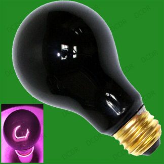 2x 75W UV Effect Blacklight ES E27 Light Bulbs, DJ Disco, Halloween Effects Lamp