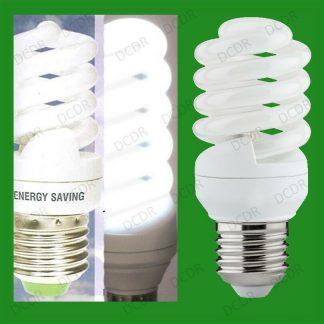 2x 11W (=40W) Daylight 6400K SAD White Light Bulbs Low Energy CFL ES E27 Lamps