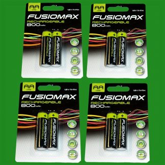 8x AA Rechargeable NiMH Batteries, HR6, 1.2V, 800mAh, Ni-Mh, Pre-Charged
