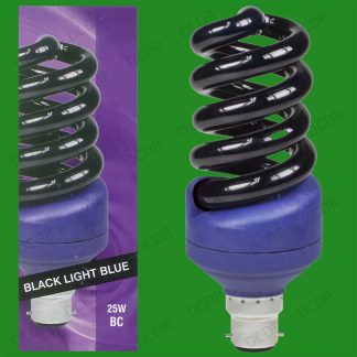 25W UV Ultraviolet Blacklight Low Energy CFL Light Bulb, BC, B22, DJ Disco Lamp