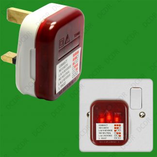 UK Mains Electrical Power Plug-In Socket Tester Test Safety Check Fault Detector
