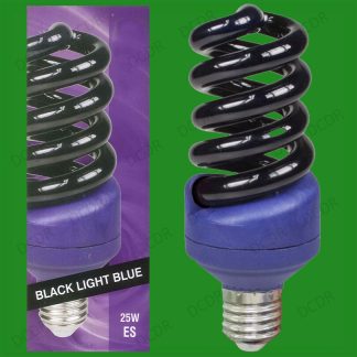 25W UV Ultraviolet Blacklight Low Energy CFL Light Bulb, ES, E27, DJ Disco Lamp