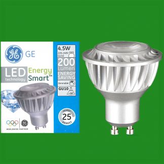 10x 4.5W (=35W) GE LED GU10 4000K Dimmable Reflector Spot Light Bulb Lamp