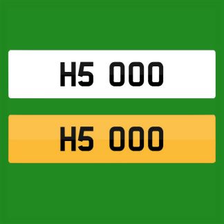 H5 000 Private Car Registration Number, Personalised Cherished Reg Vehicle Plate