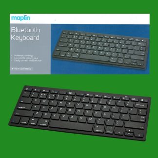 Maplin Compact 10m Wireless Bluetooth Keyboard, Windows Mac iPad/iPhone Android