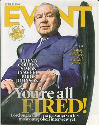 The Mail On Sunday: Lord Sugar,Simon Cowell,Jeremy Corbyn,Boris Johnson 1.11.15