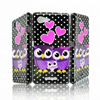 1x Durable Silicone Owl & Heart Phone Case Cover Design for Sony Xperia Z4