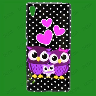 Owl Love Pattern Silicone Skin Rubber Soft Cover Case For Sony Xperia Z4