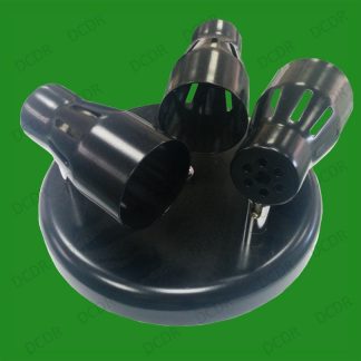 Mains Voltage Triple Spotlight on Round Plate, Low Energy GU10 Bulbs Included