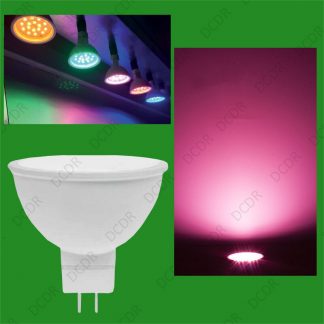1x 7W 12V MR16 Magenta Coloured Spot Light Bulb Lamp, Mood Effect Illumination