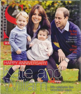 S Magazine:Kate & William's Royal Anniversary 60s Styles Vegetarian Food 24.4.16