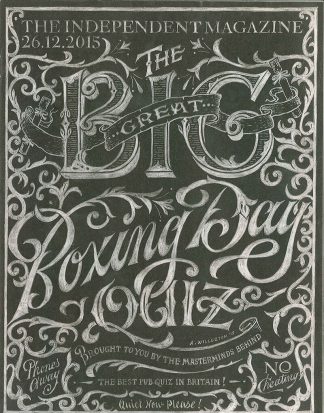 The Independent Magazine:The Great Big Boxing Day Quiz, Rebecca Front 26.12.15