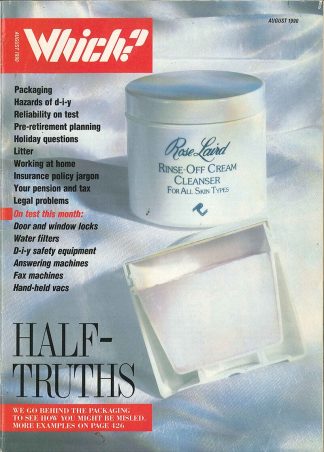 Which?: Fax & Answering Machines, Hand-Held Vacuums, Home Security August 1990