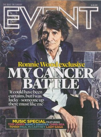 Event: Ronnie Wood Cancer, Elvis Presley, Paul McCartney Tom Jones August 2017