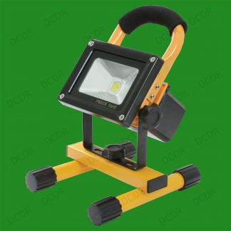 10W LED Portable IP65 Floodlight With Rechargeable Battery Garden Camping Work