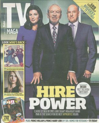 TV Magazine: Lord Sugar, Homeland, Gogglebox, Prince William, Harry 10.9.15